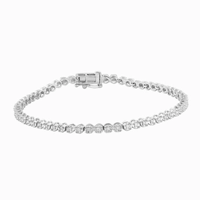 Bracelet With 0.48Ct Diamonds In 9K White Gold