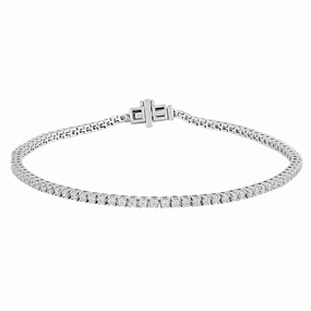 Bracelet With 1.46ct Diamonds In 9K White Gold 18.5cm