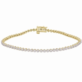 Bracelet with 1ct Diamonds in 9K Yellow Gold