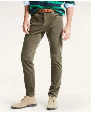 Brooks Brothers Men's Five-Pocket Stretch Corduroy Pants Olive Brooks Brothers