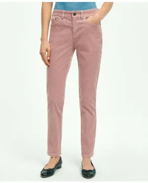 Brooks Brothers Women's Stretch Cotton Corduroy 5-Pocket Pants Pink Brooks Brothers