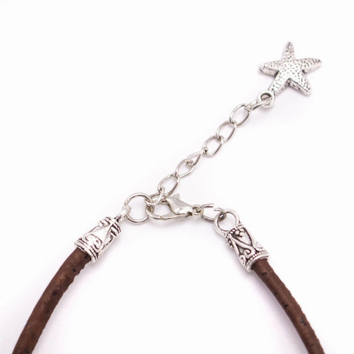 Brown cork cord Handmade bracelet BR-02-B-10