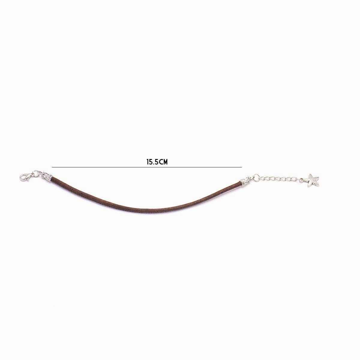 Brown cork cord Handmade bracelet BR-02-B-10