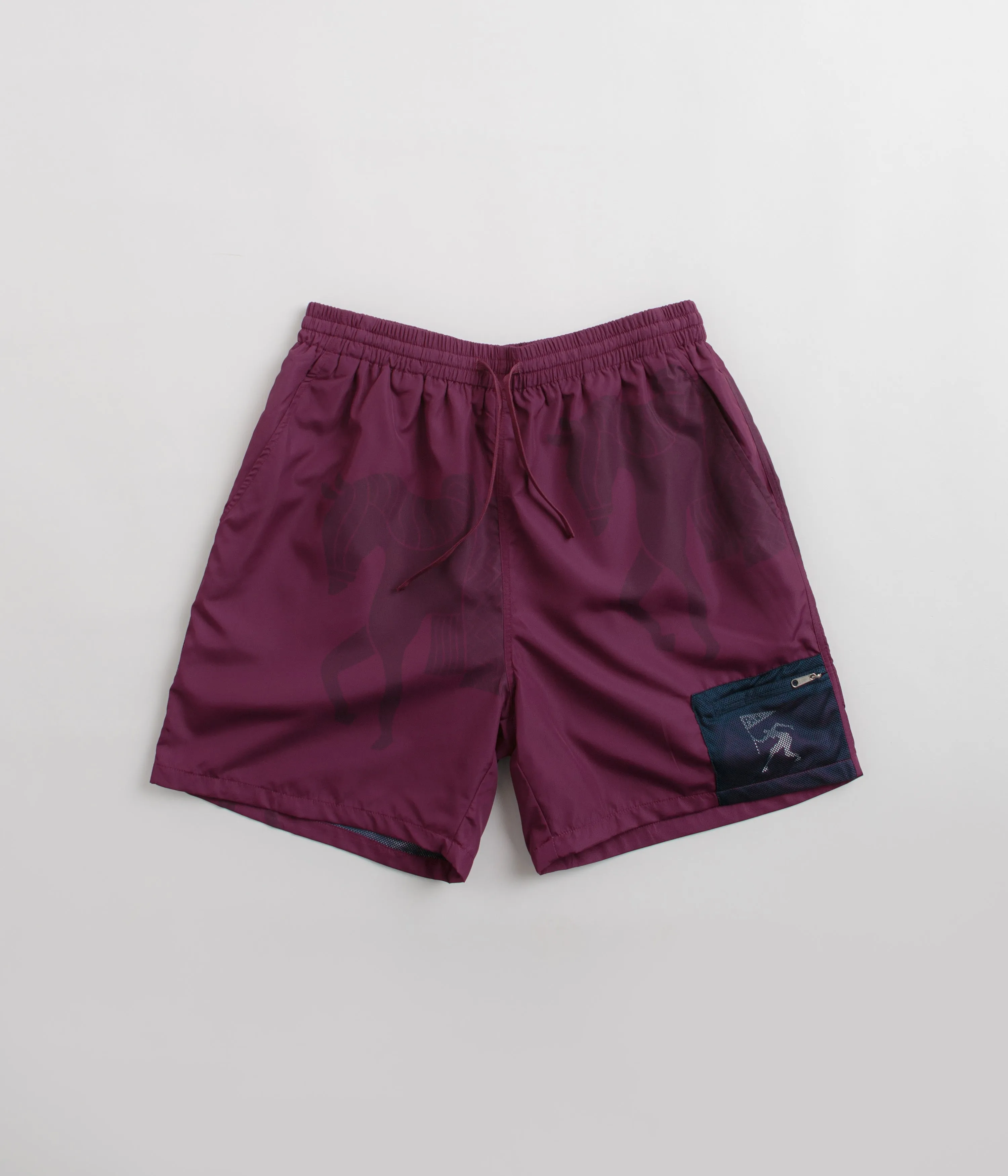 by Parra Short Horse Shorts - Tyrian Purple Parra Clothing