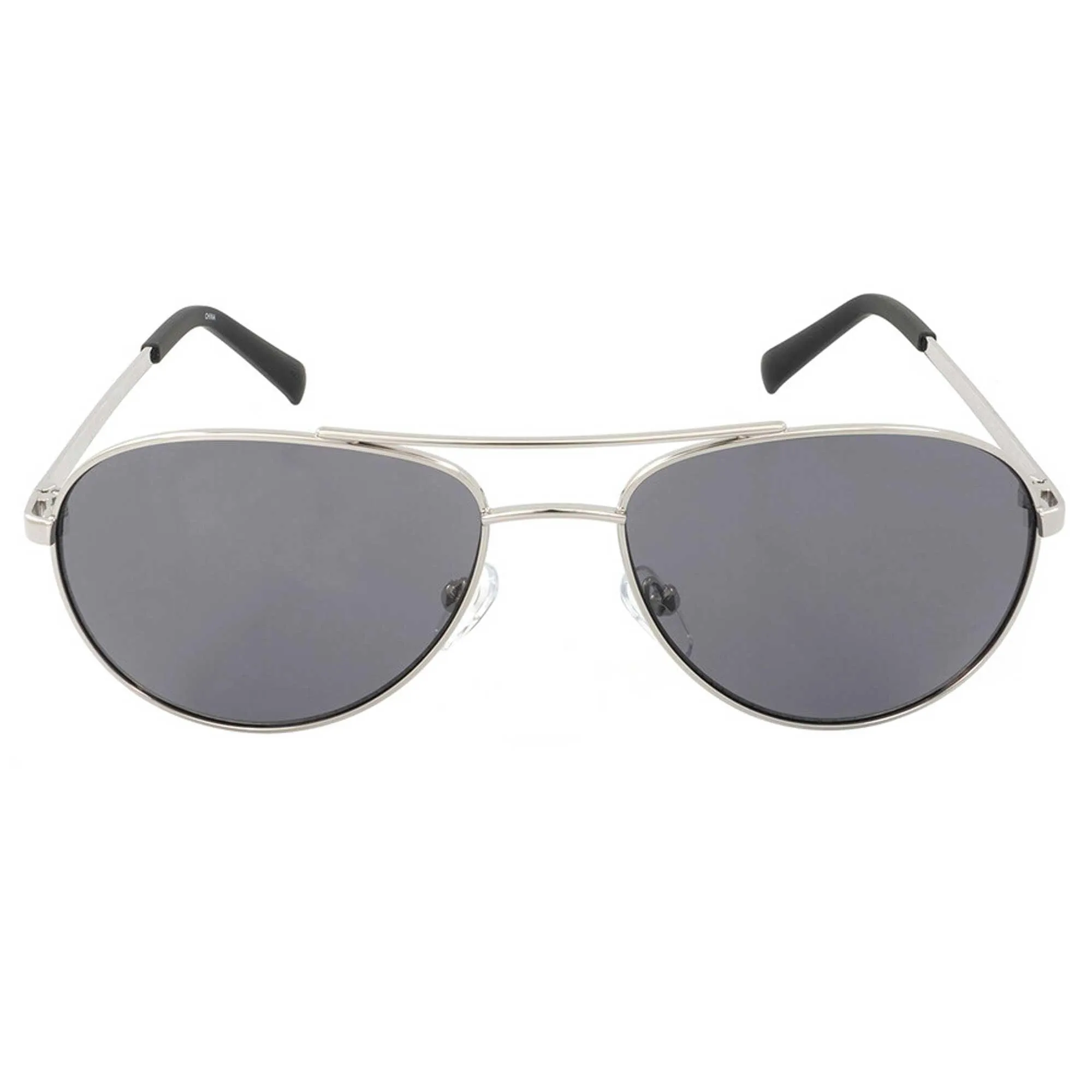 Calvin Klein Unisex Sunglasses - Silver Pilot Frame Grey Lens | R165S 045 Calvin Klein Sunglasses