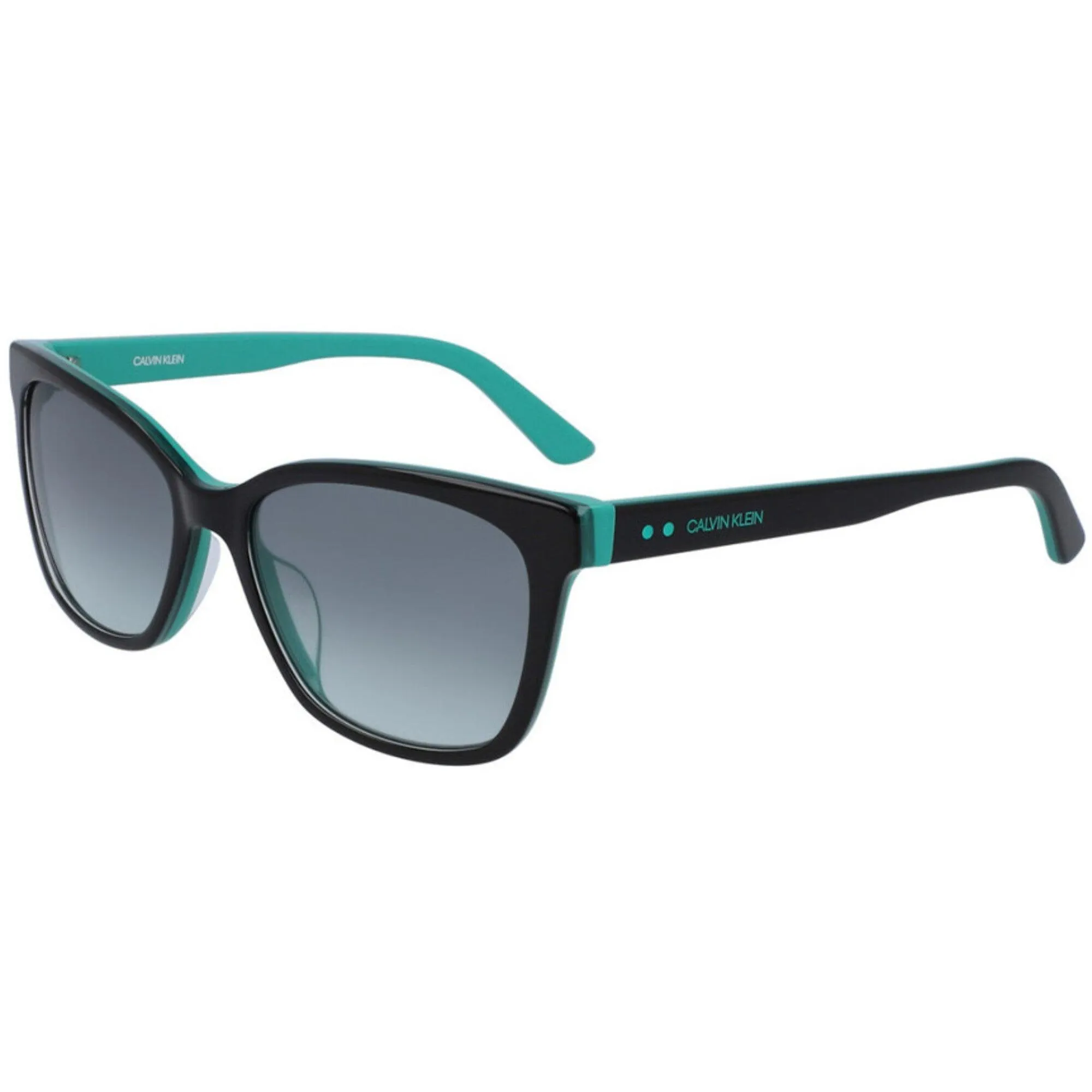 Calvin Klein Women's Sunglasses - Black/Teal Square Frame | CALVIN KLEIN CK19503S 12 Calvin Klein Sunglasses