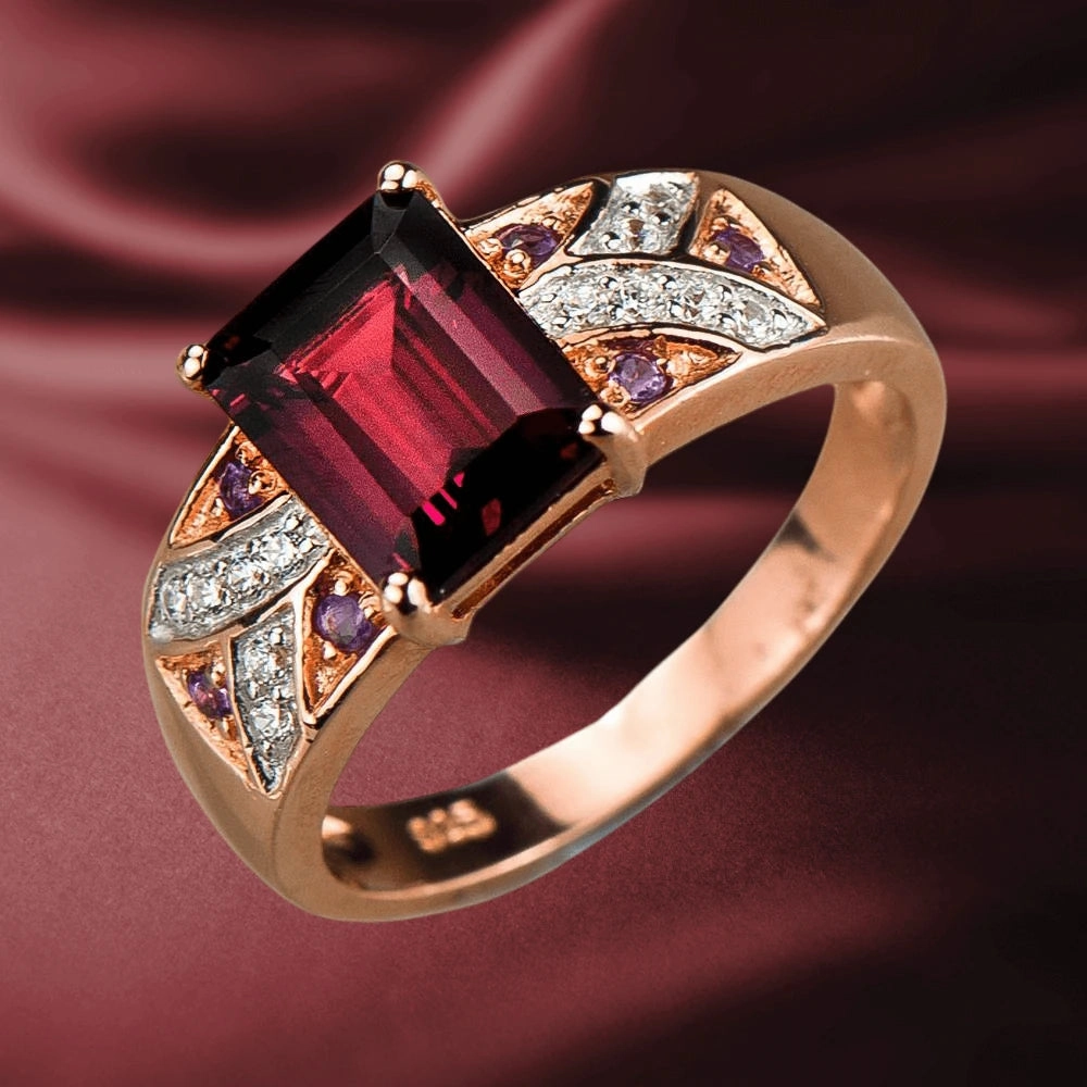 Carnation Garnet Ring