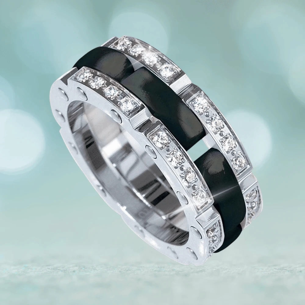 Ceramic Perfection Black Ring