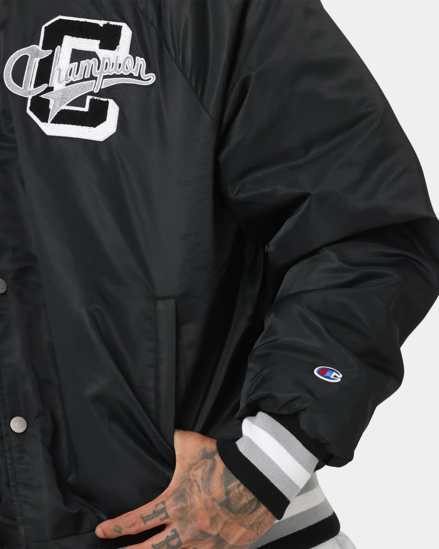 Champion Clothing Champion LFS Letterman Jacket Black