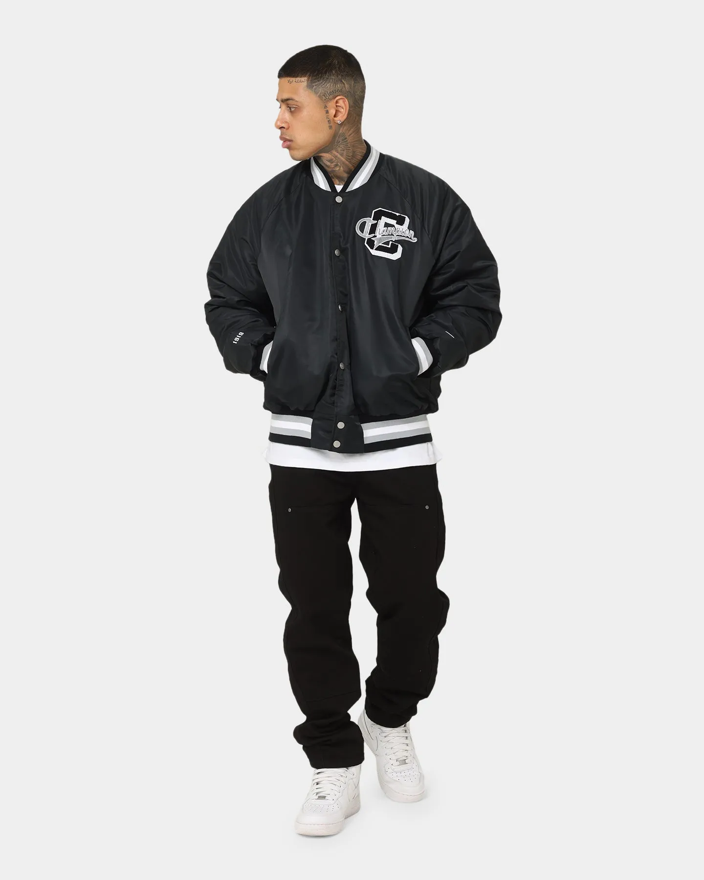 Champion Clothing Champion LFS Letterman Jacket Black