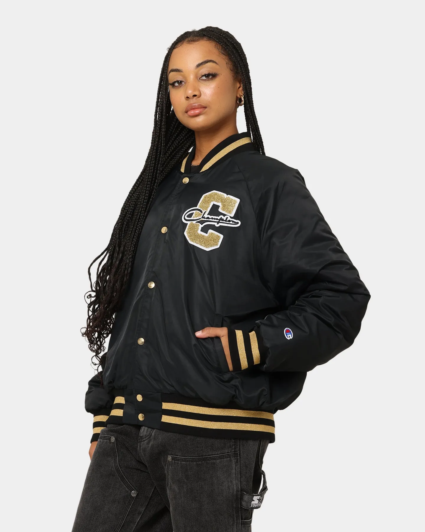 Champion Clothing Champion LFS Letterman Jacket Black/Gold