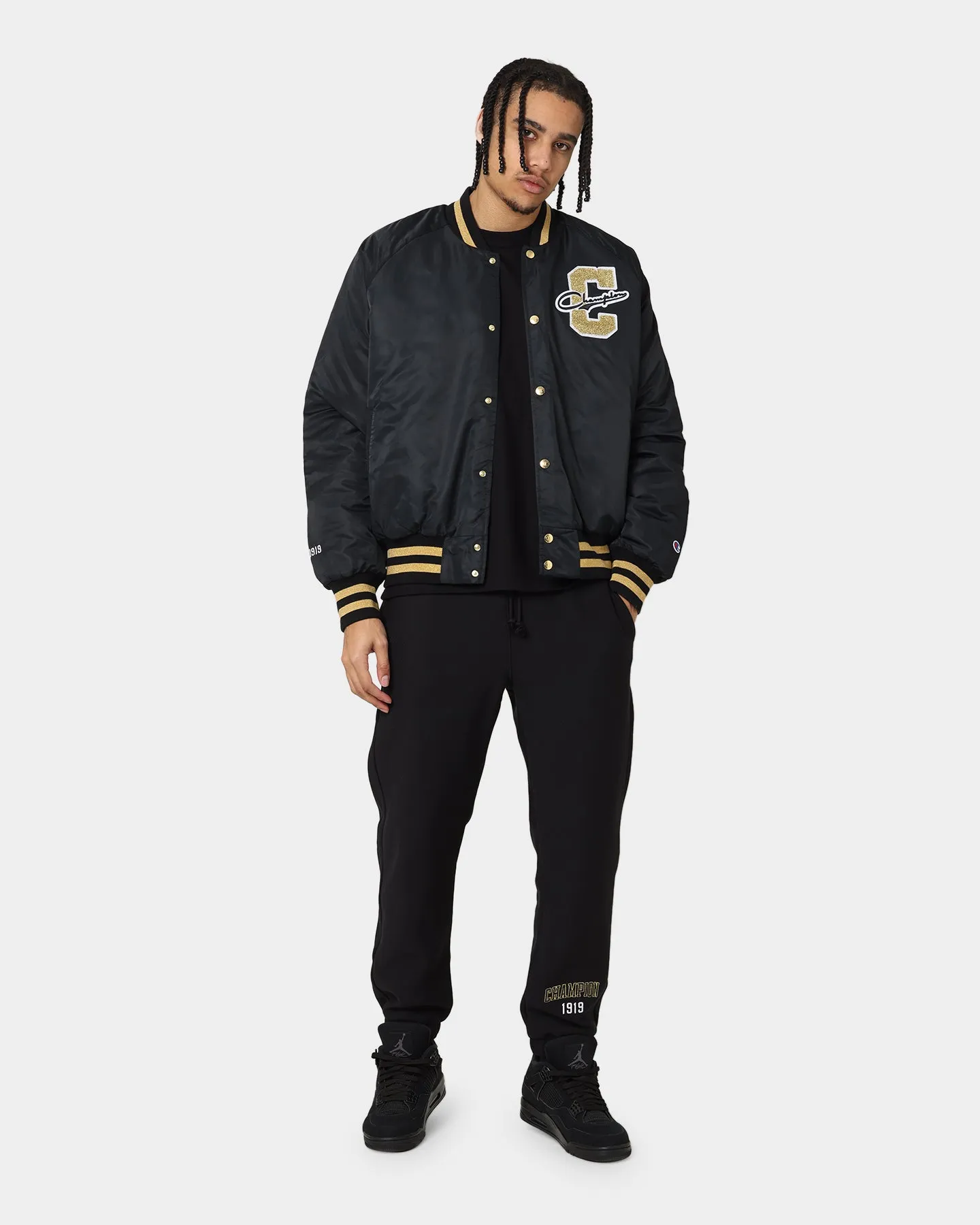 Champion Clothing Champion LFS Letterman Jacket Black/Gold