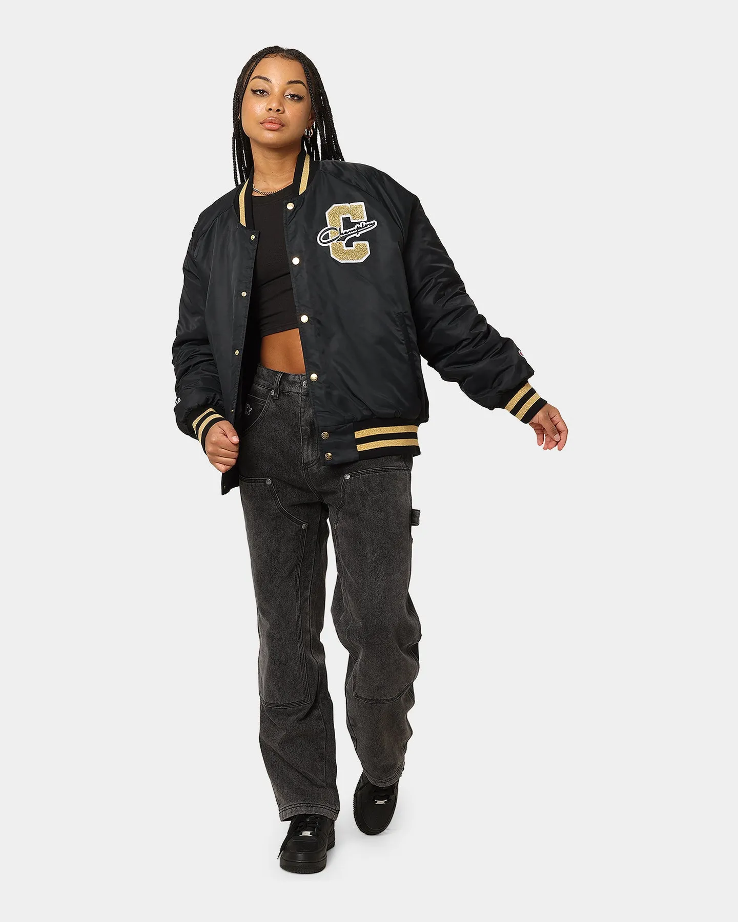 Champion Clothing Champion LFS Letterman Jacket Black/Gold