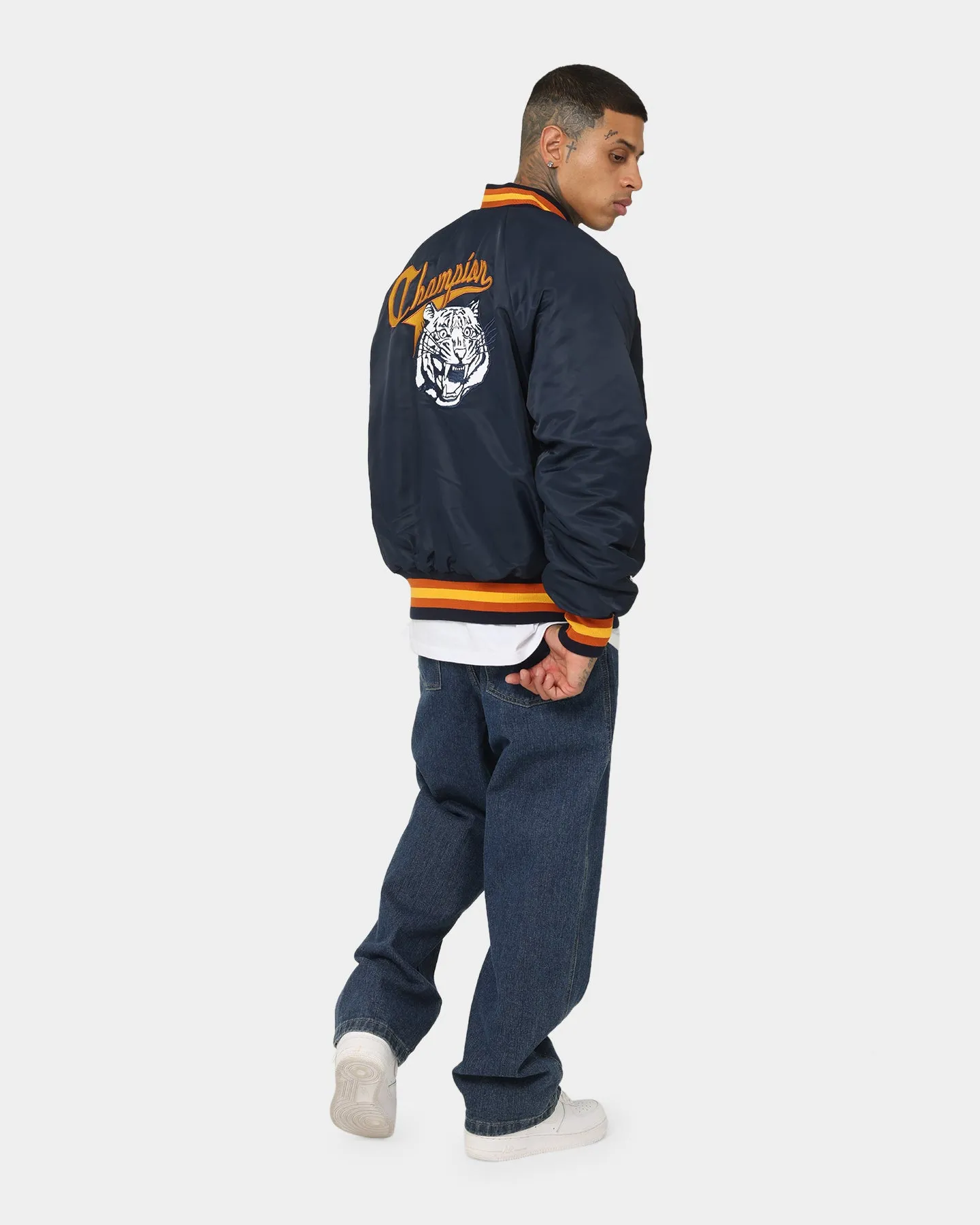 Champion Clothing Champion Lifestyle Letterman Jacket Navy