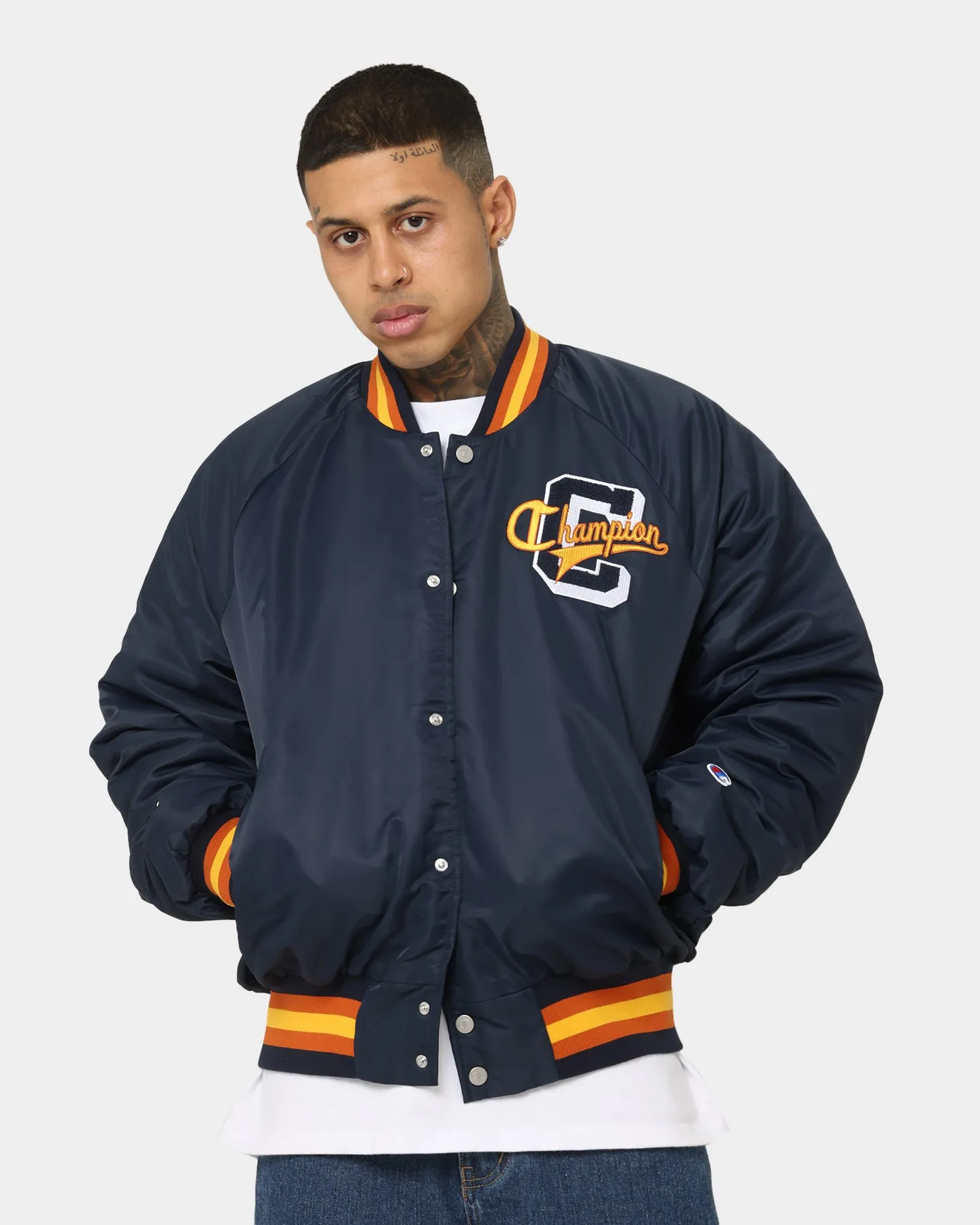 Champion Clothing Champion Lifestyle Letterman Jacket Navy