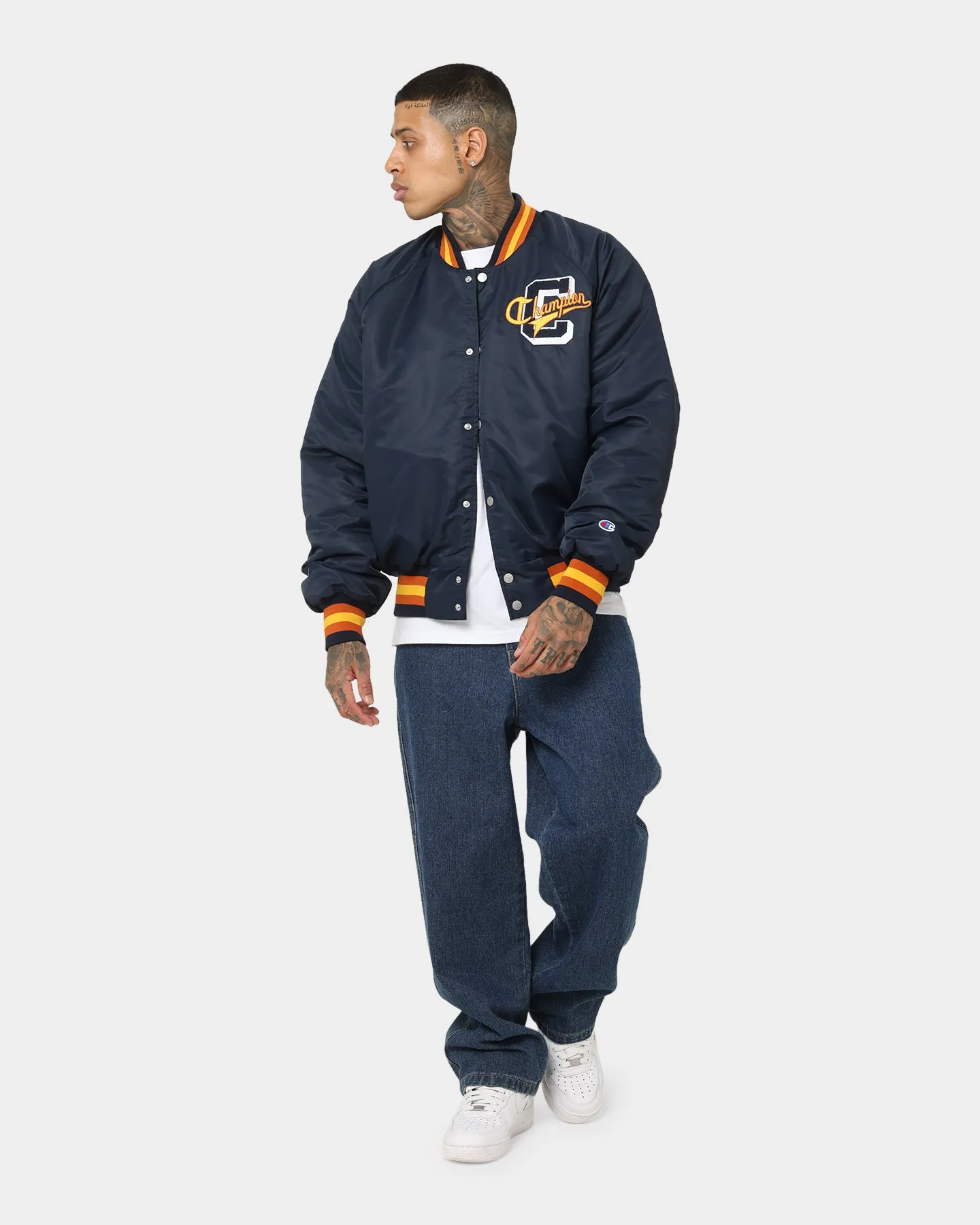 Champion Clothing Champion Lifestyle Letterman Jacket Navy