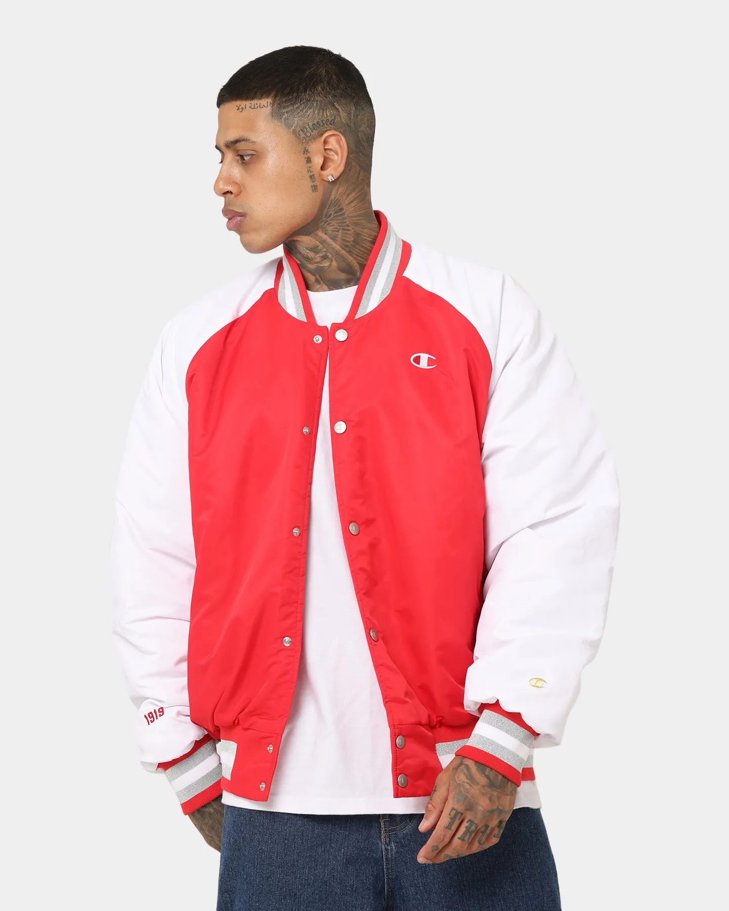 Champion Clothing Champion Rebel USA Letterman Jacket Red Spark Csi