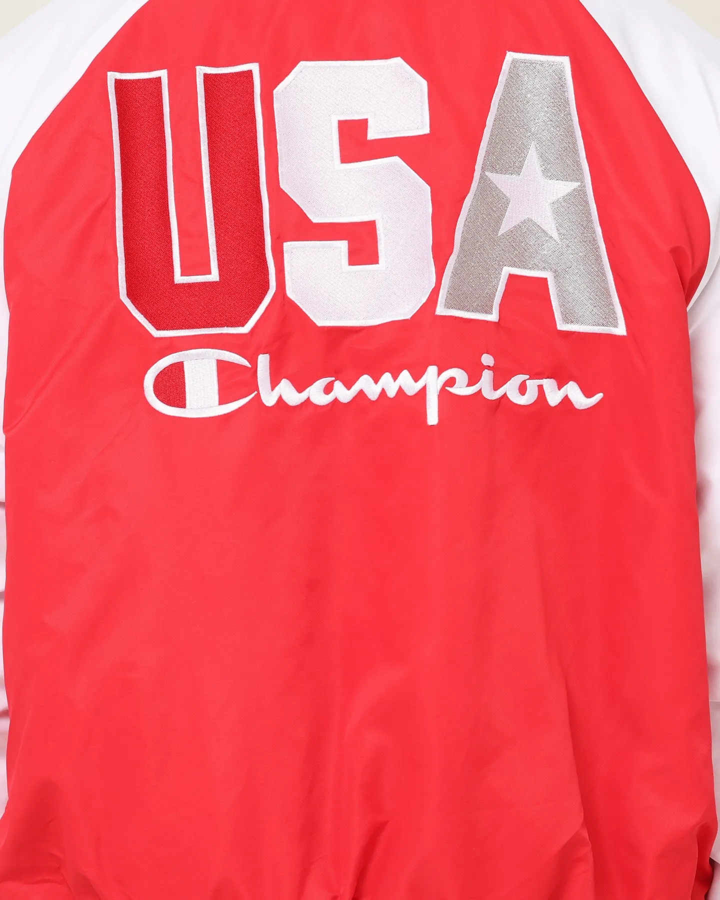 Champion Clothing Champion Rebel USA Letterman Jacket Red Spark Csi