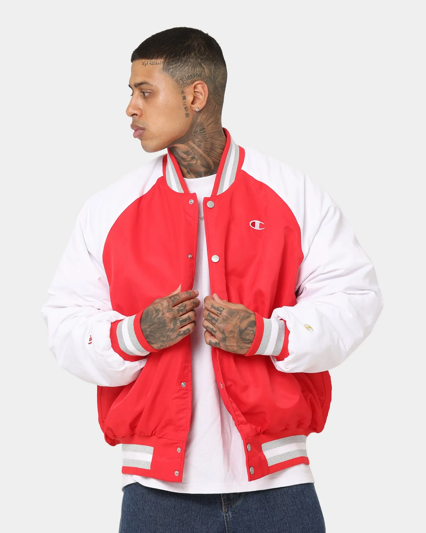 Champion Clothing Champion Rebel USA Letterman Jacket Red Spark Csi