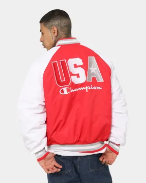 Champion Clothing Champion Rebel USA Letterman Jacket Red Spark Csi