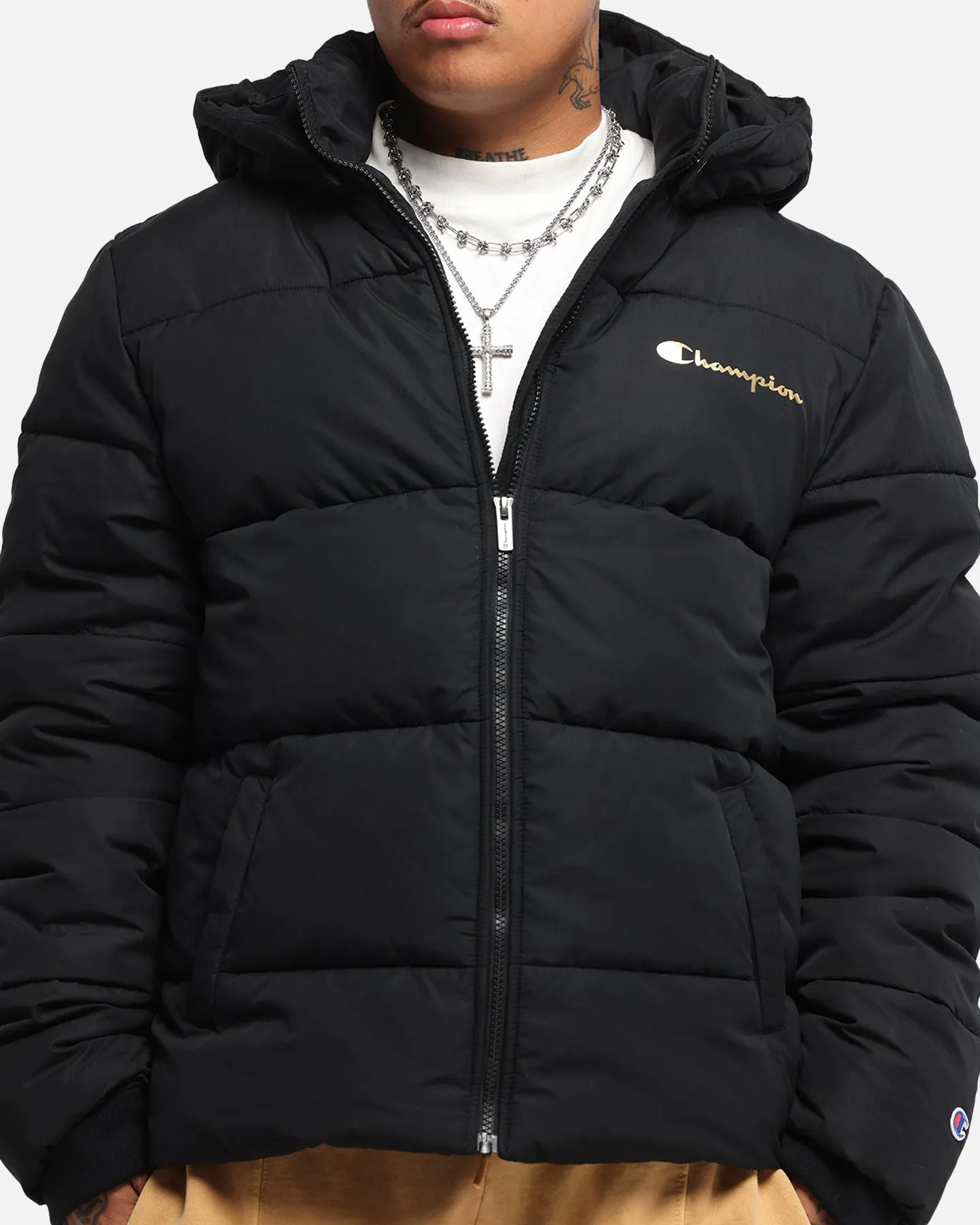 Champion Clothing Champion Rochester Puffer Jacket Black/Gold