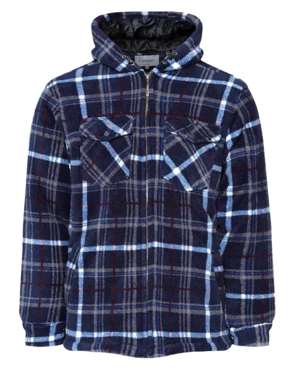 Champion Dumfries Mens Hooded Lumberjack Fleece Jacket Champion