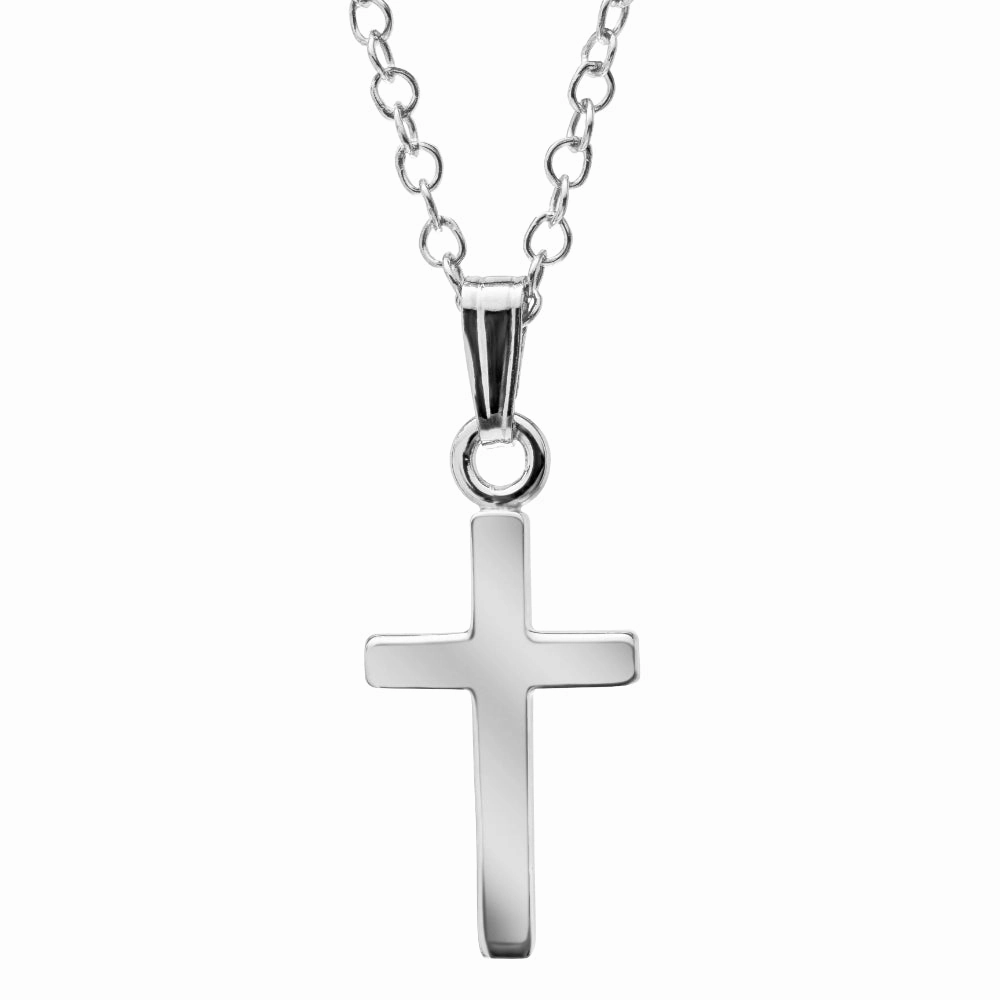 Children's Silver Cross Pendant Necklace