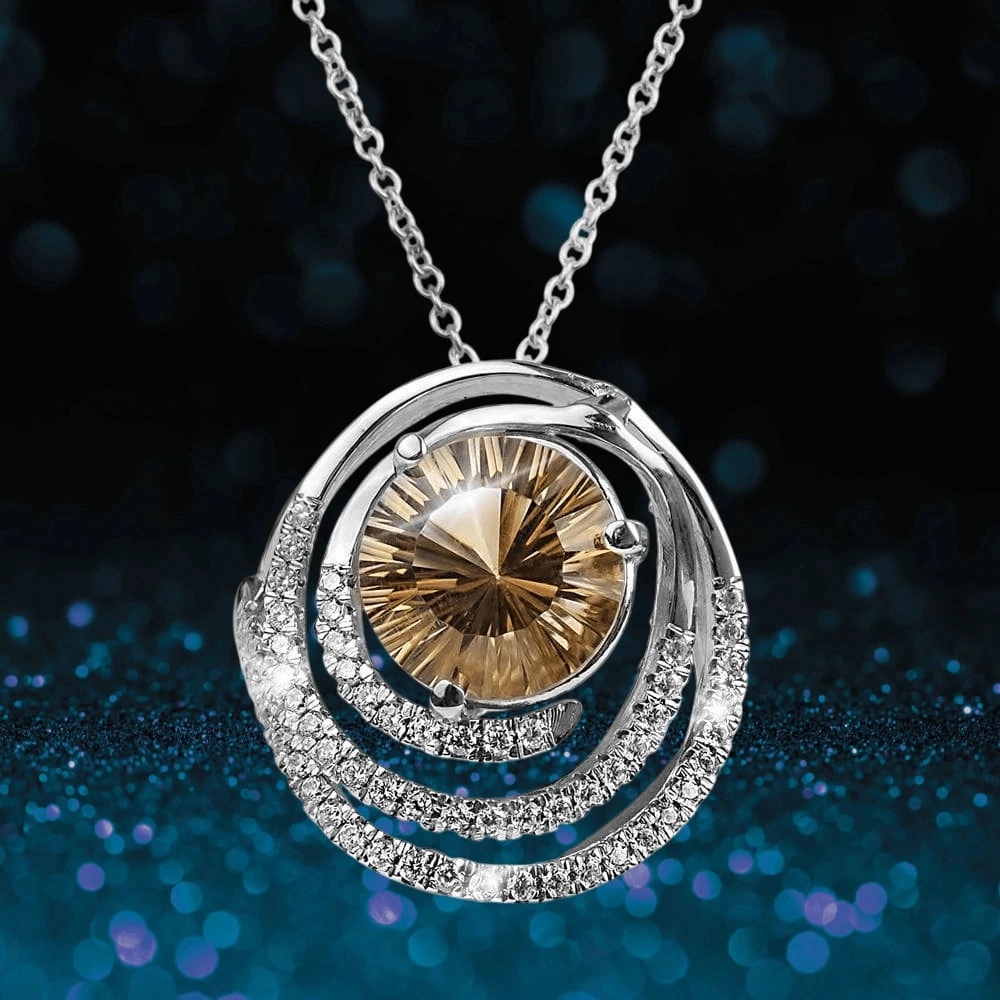 Citrine Firecracker Pendant