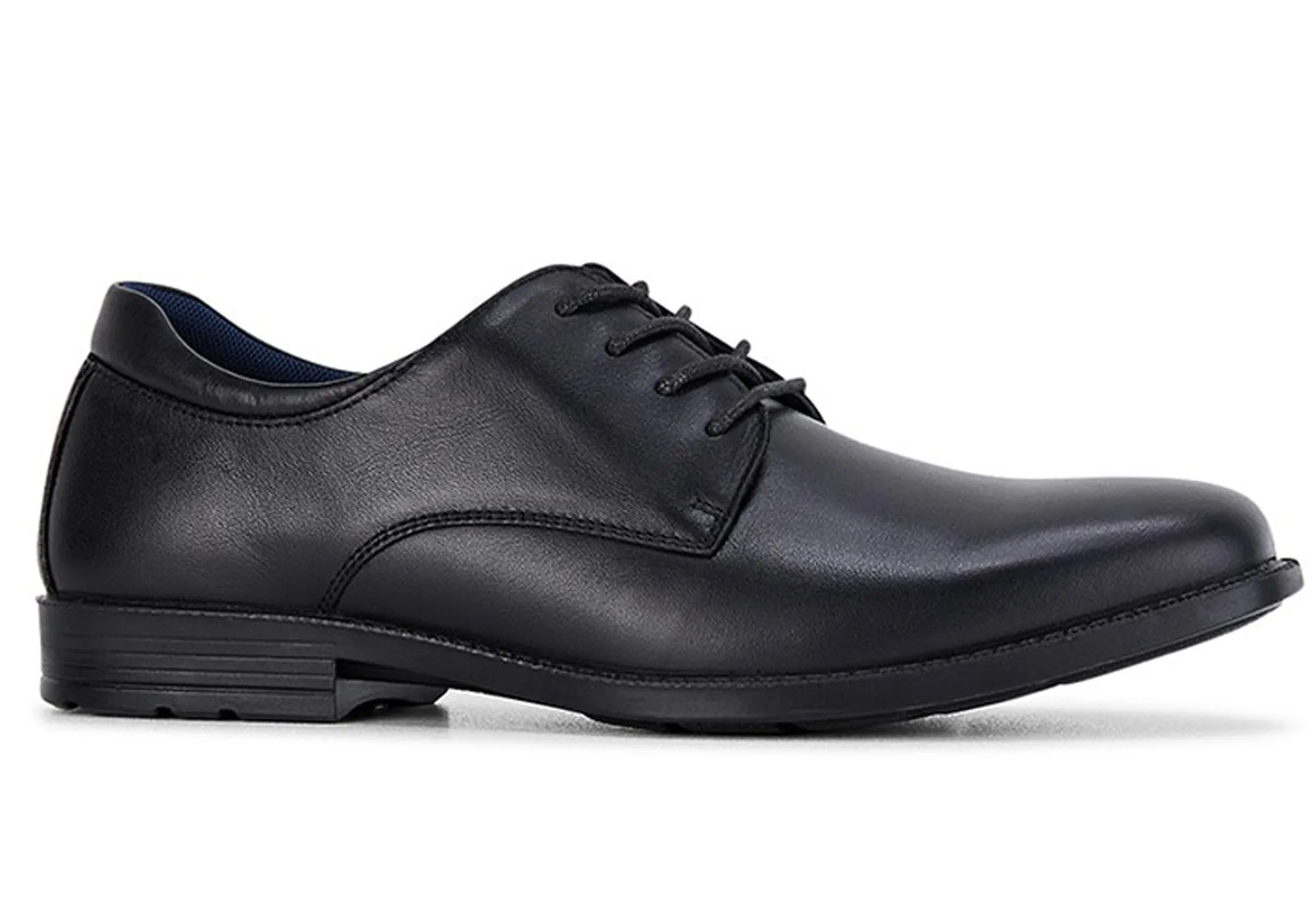 Clarks Boston Senior Black Leather School Shoes E Width Clarks Shoes