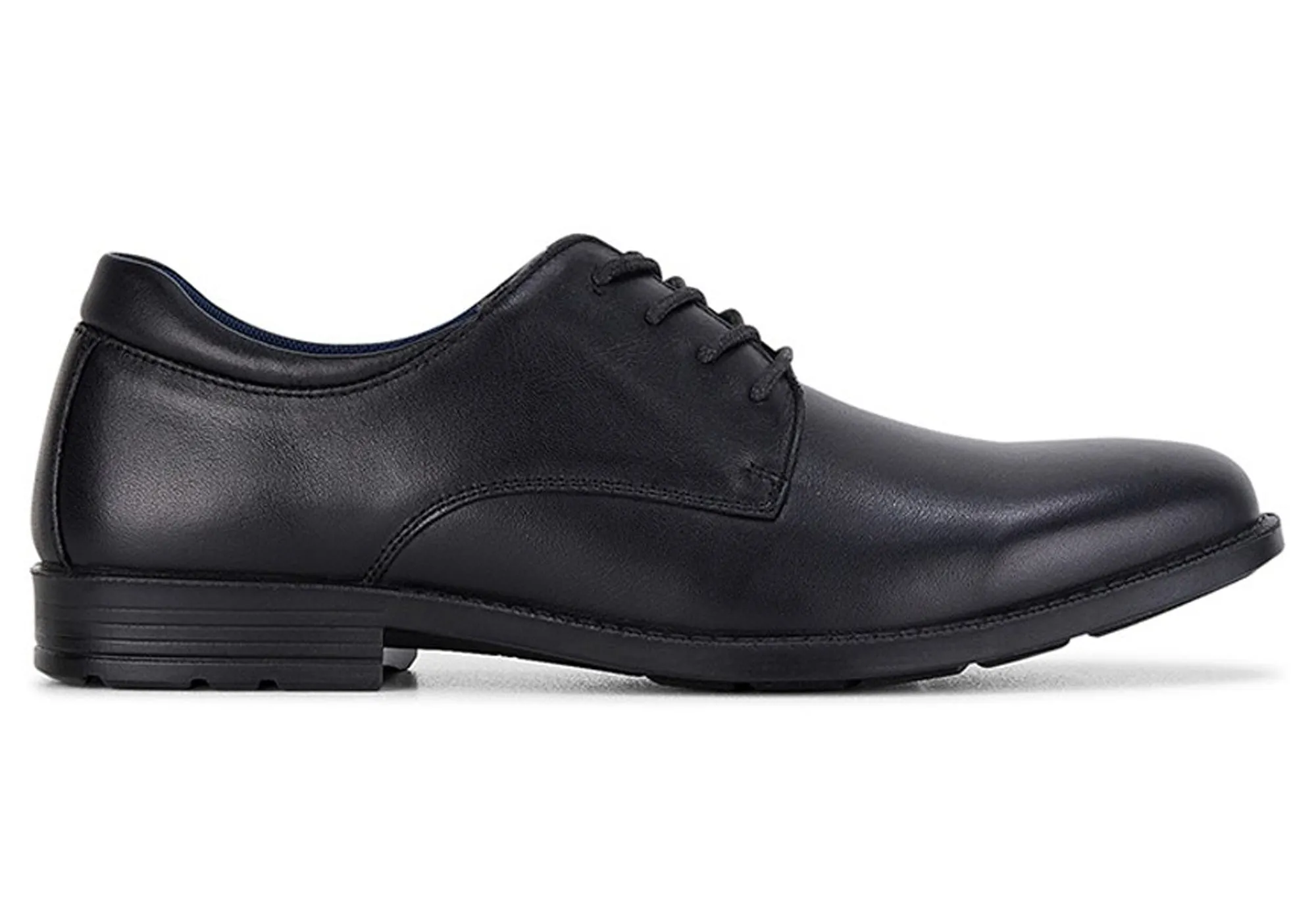 Clarks Boston Senior Black Leather School Shoes E Width Clarks Shoes