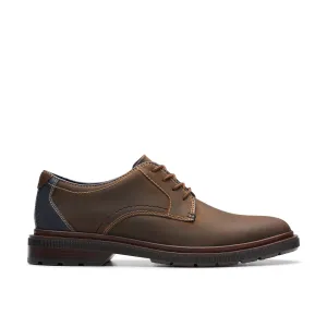 Clarks Burchill Derby in Brown Leather