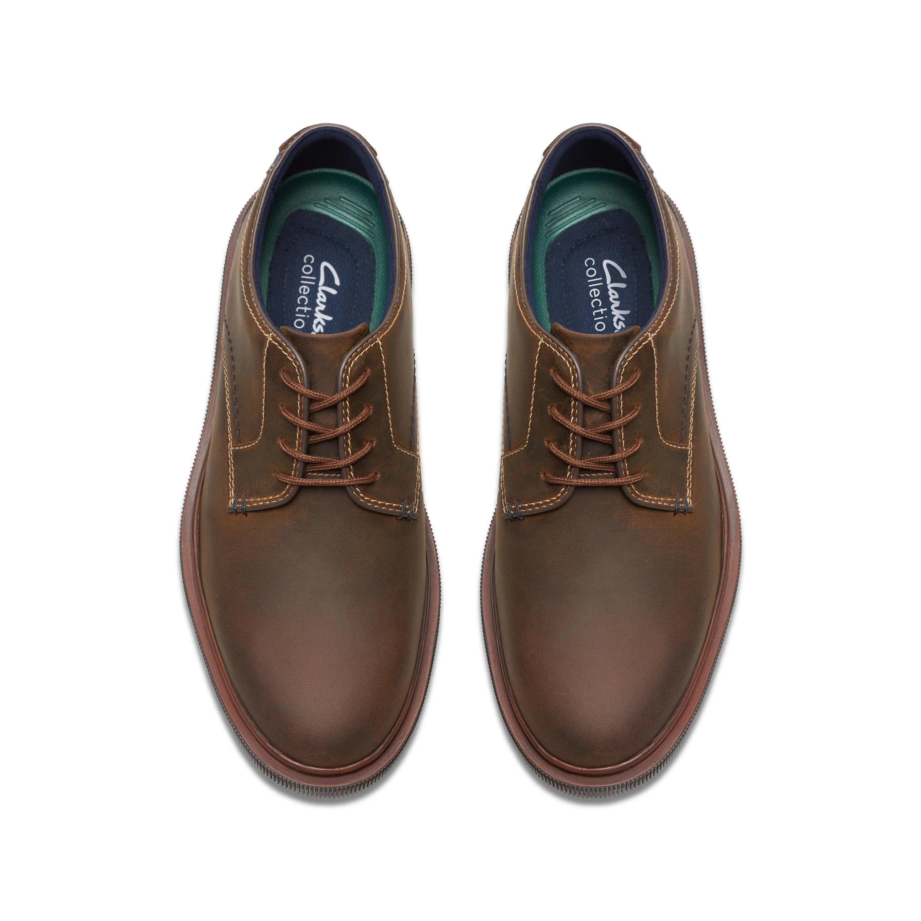 Clarks Burchill Derby in Brown Leather