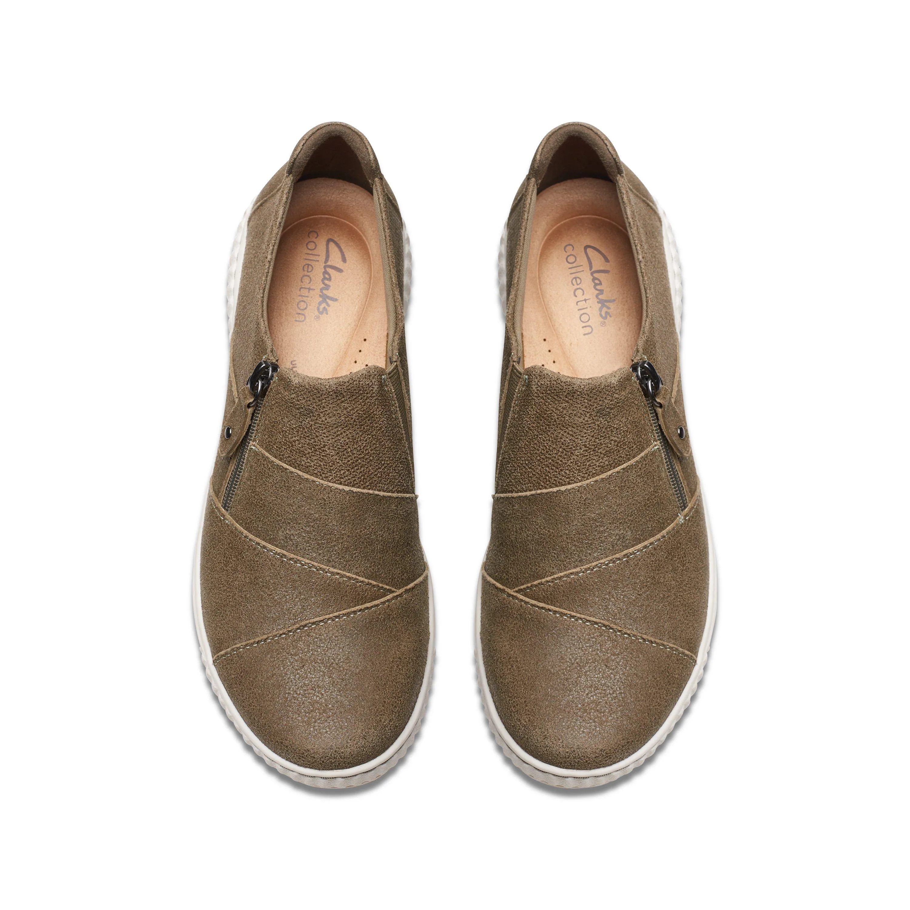 Clarks Caroline Grace in Green Suede
