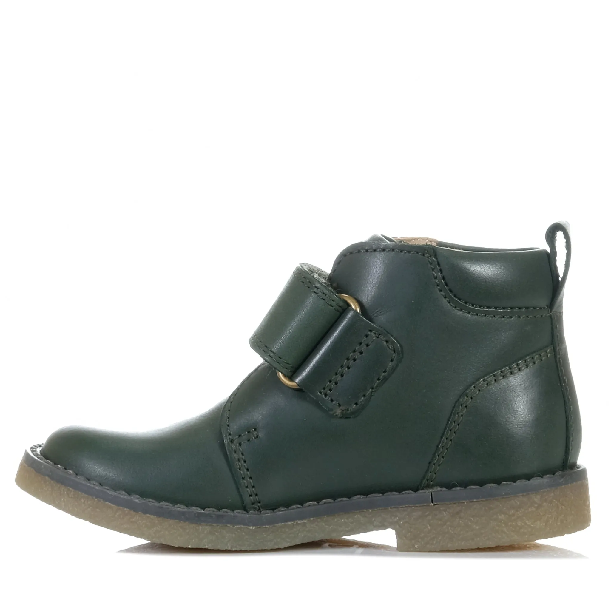 Clarks Charlie Jnr Dark Olive Shoes_Clarks