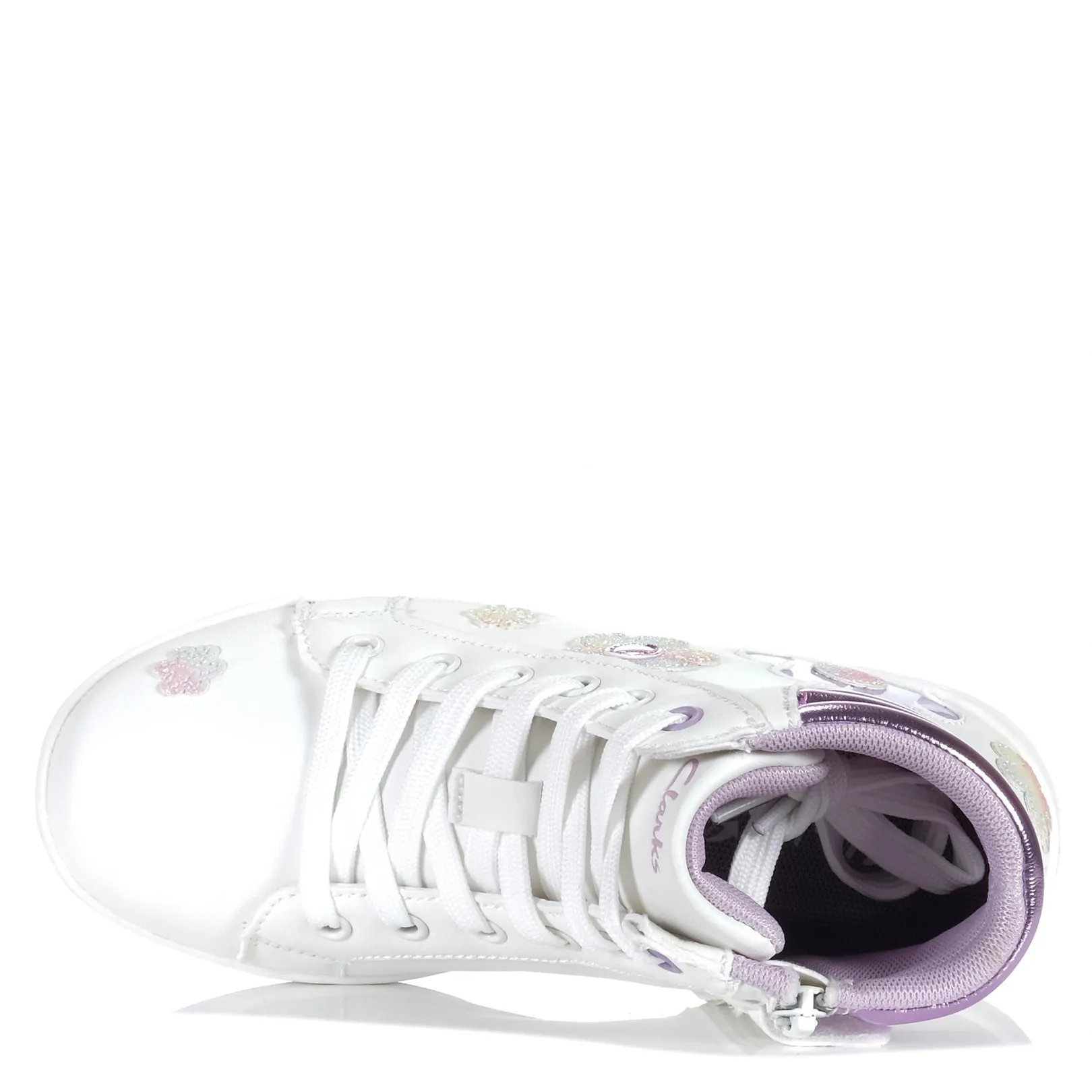 Clarks Dazzling Hi White Shoes_Clarks