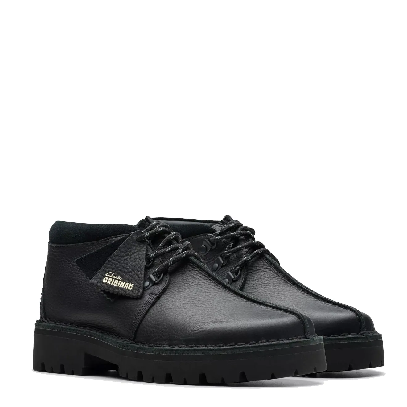 Clarks Originals Trek Hike Shoe Black Leather Clarks Originals Shoes