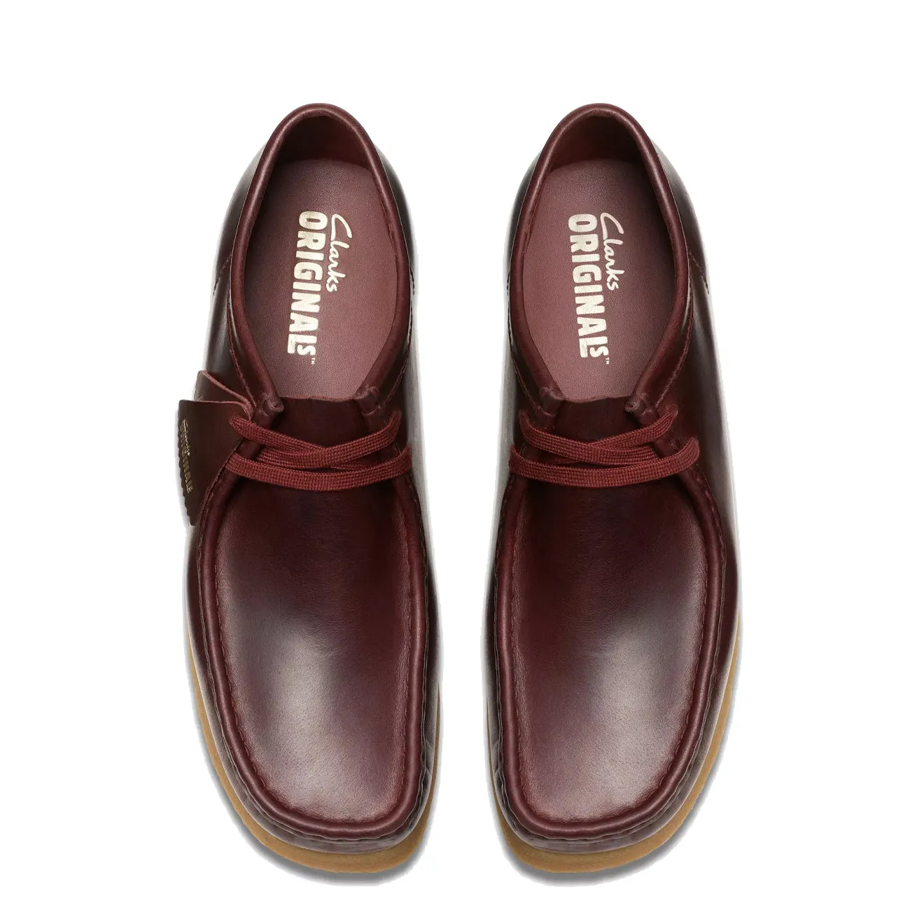 Clarks Originals Wallabee Deep Red Leather Clarks Originals Shoes