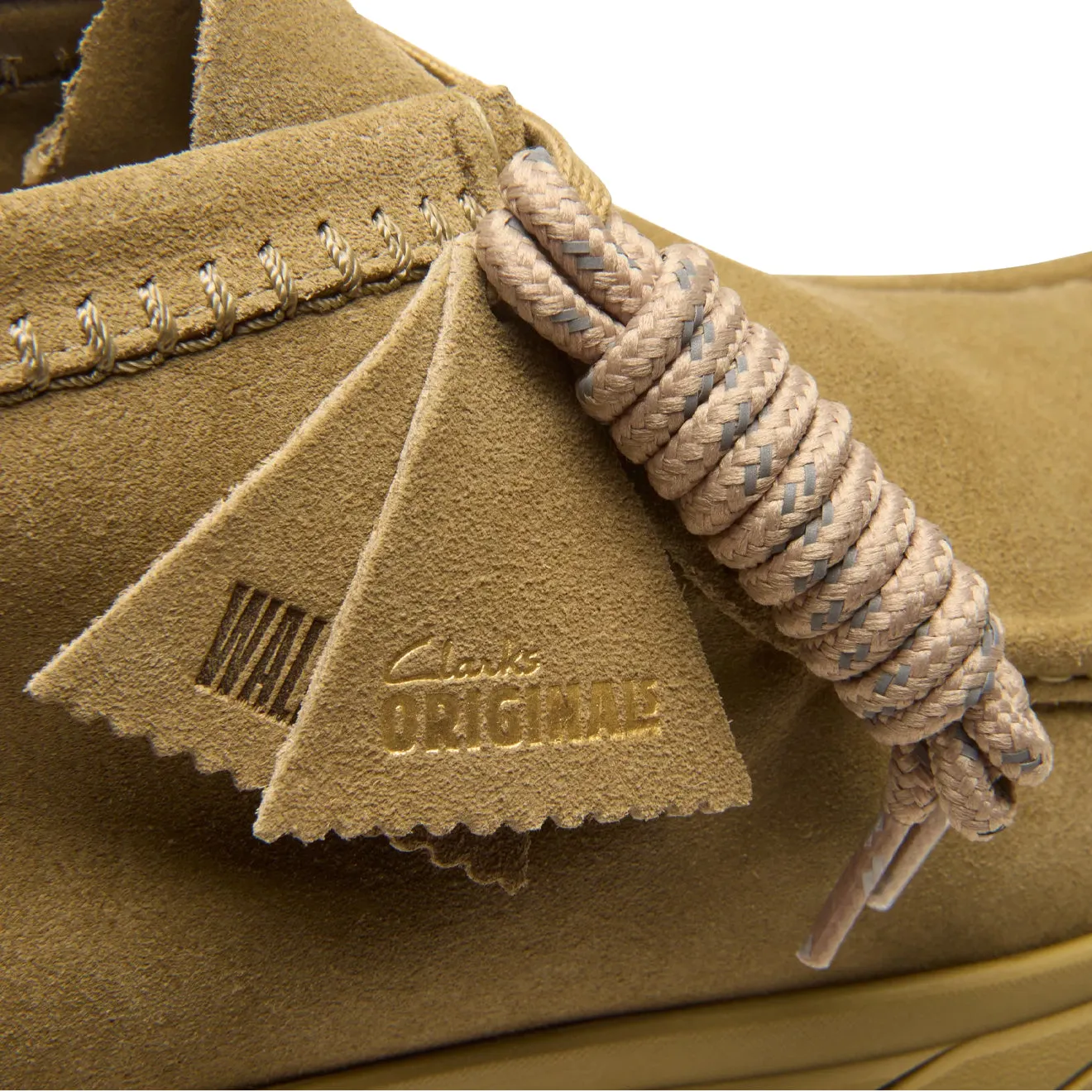 Clarks Originals Wallabee Eden Dark Sand Suede Shoes Clarks-Originals