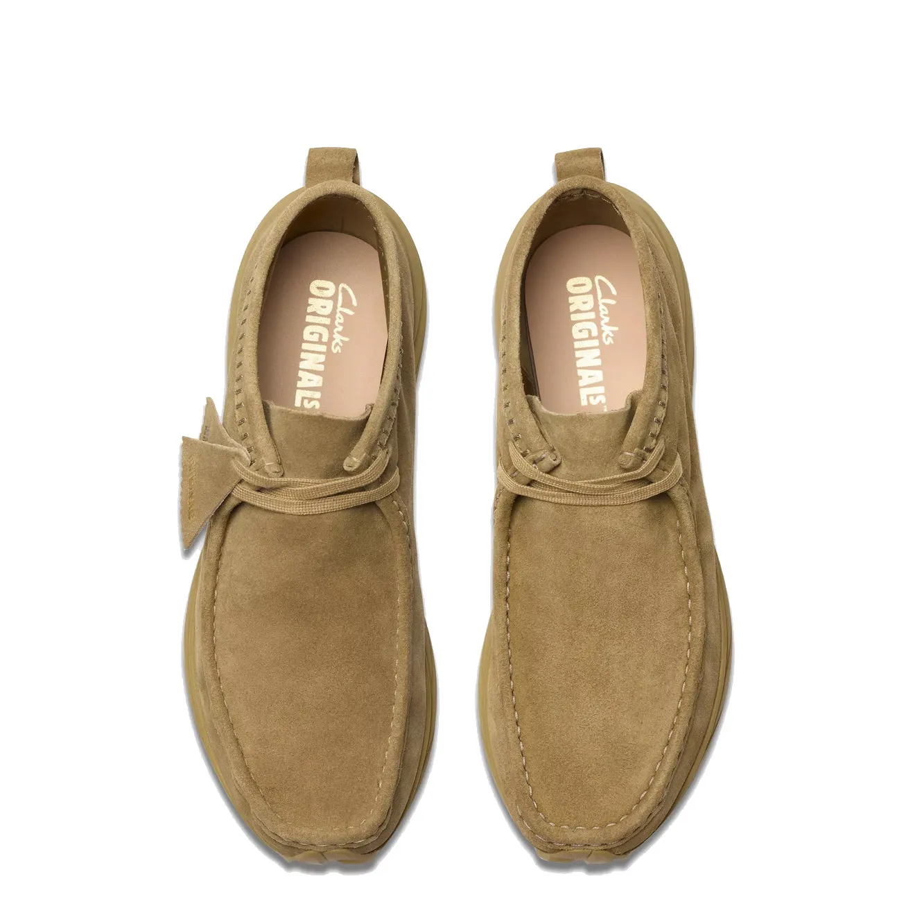 Clarks Originals Wallabee Eden Dark Sand Suede Shoes Clarks-Originals