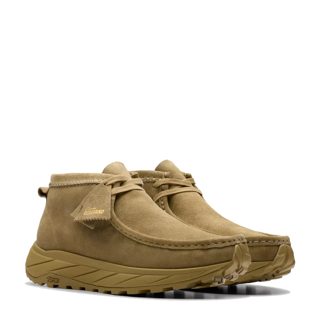 Clarks Originals Wallabee Eden Dark Sand Suede Shoes Clarks-Originals