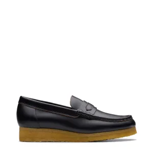 Clarks Originals Womens Wallabee Loafer Black Smooth Leather Clarks Originals Shoes