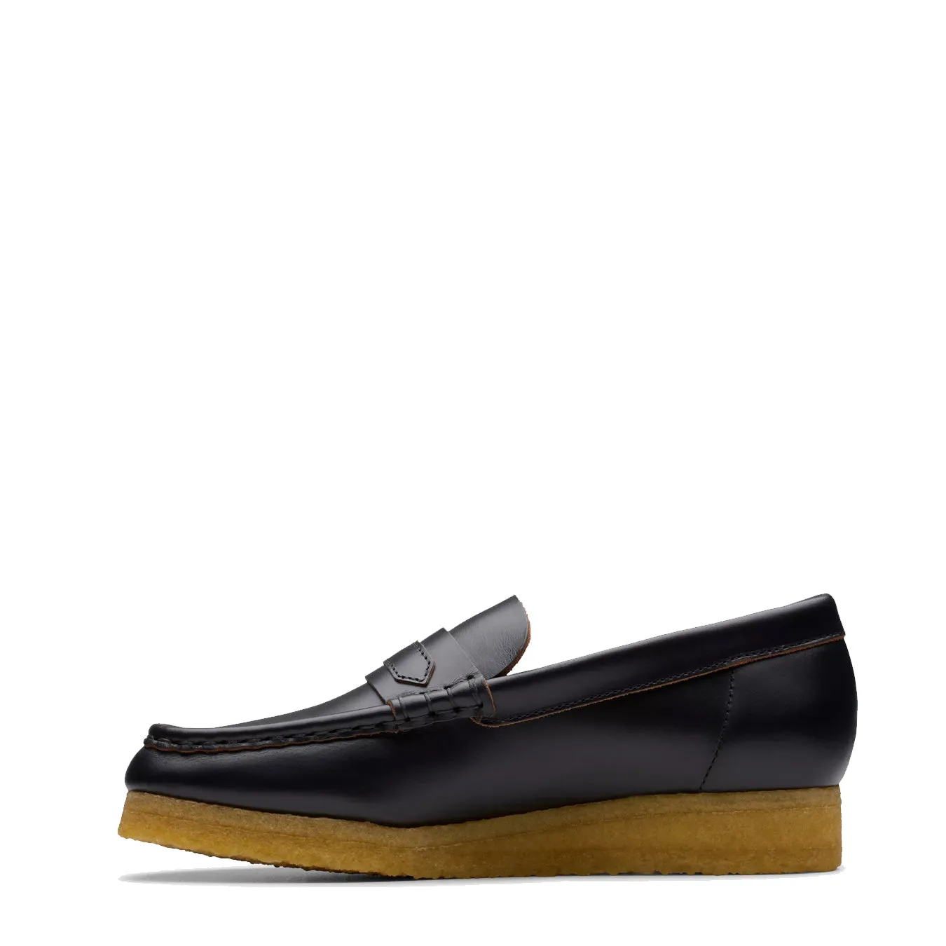 Clarks Originals Womens Wallabee Loafer Black Smooth Leather Clarks Originals Shoes