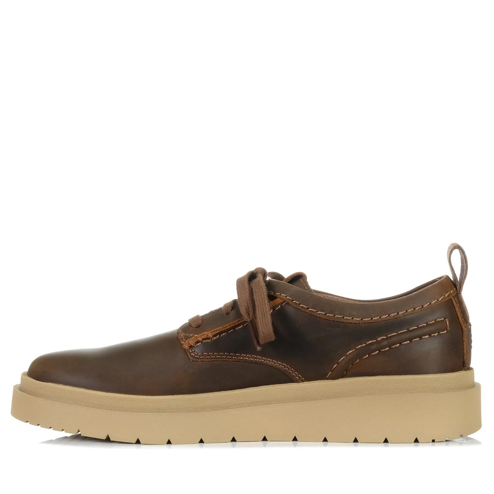 Clarks Polden Lace Beeswax Leather Shoes_Clarks