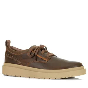Clarks Polden Lace Beeswax Leather Shoes_Clarks
