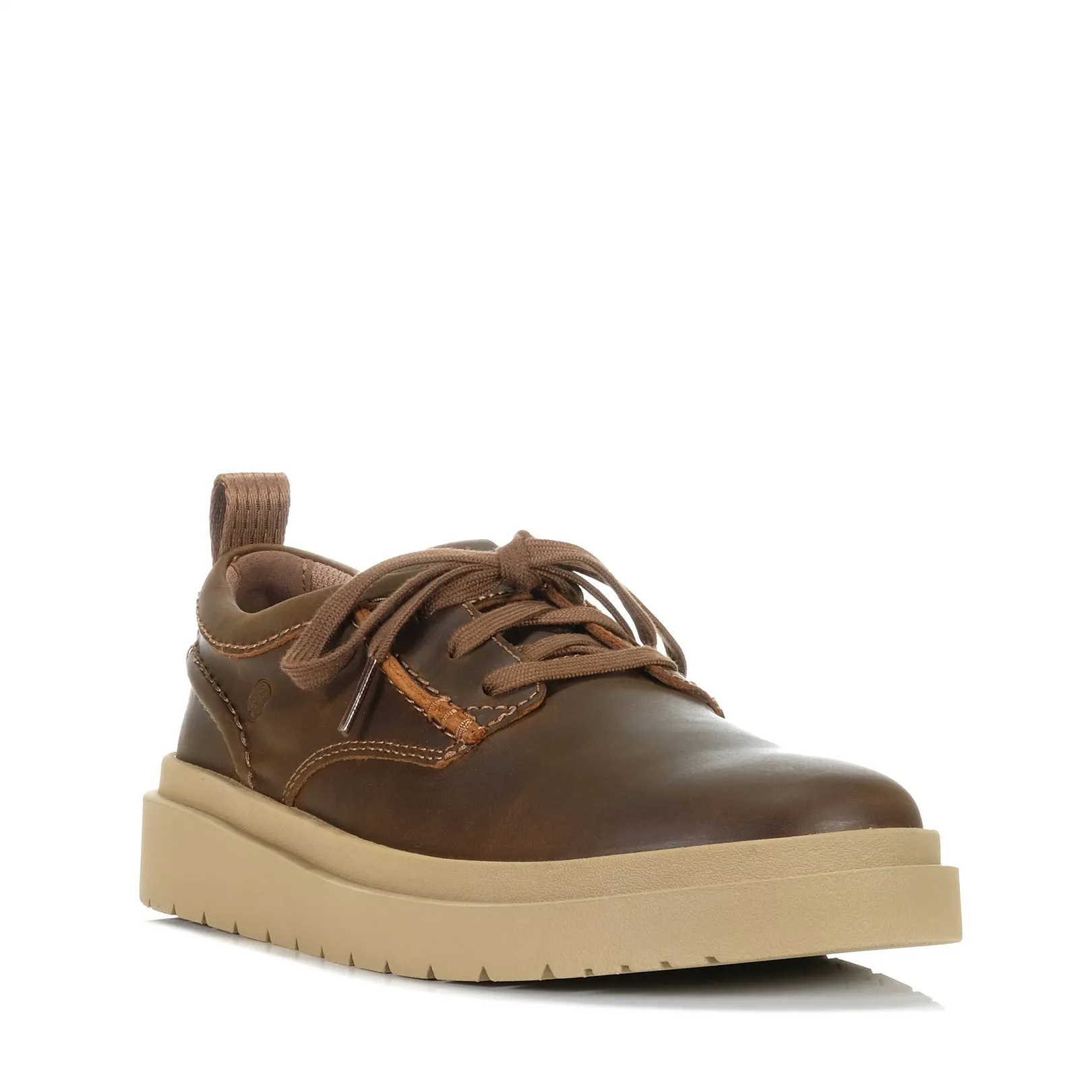 Clarks Polden Lace Beeswax Leather Shoes_Clarks