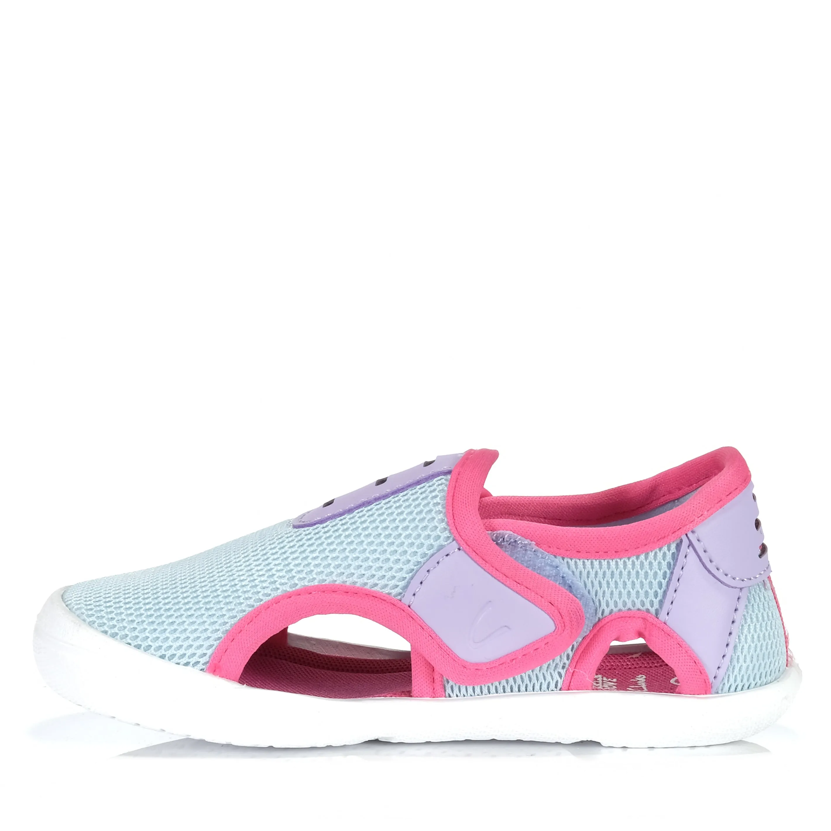 Clarks Ripple Light Blue/Raspberry Shoes_Clarks