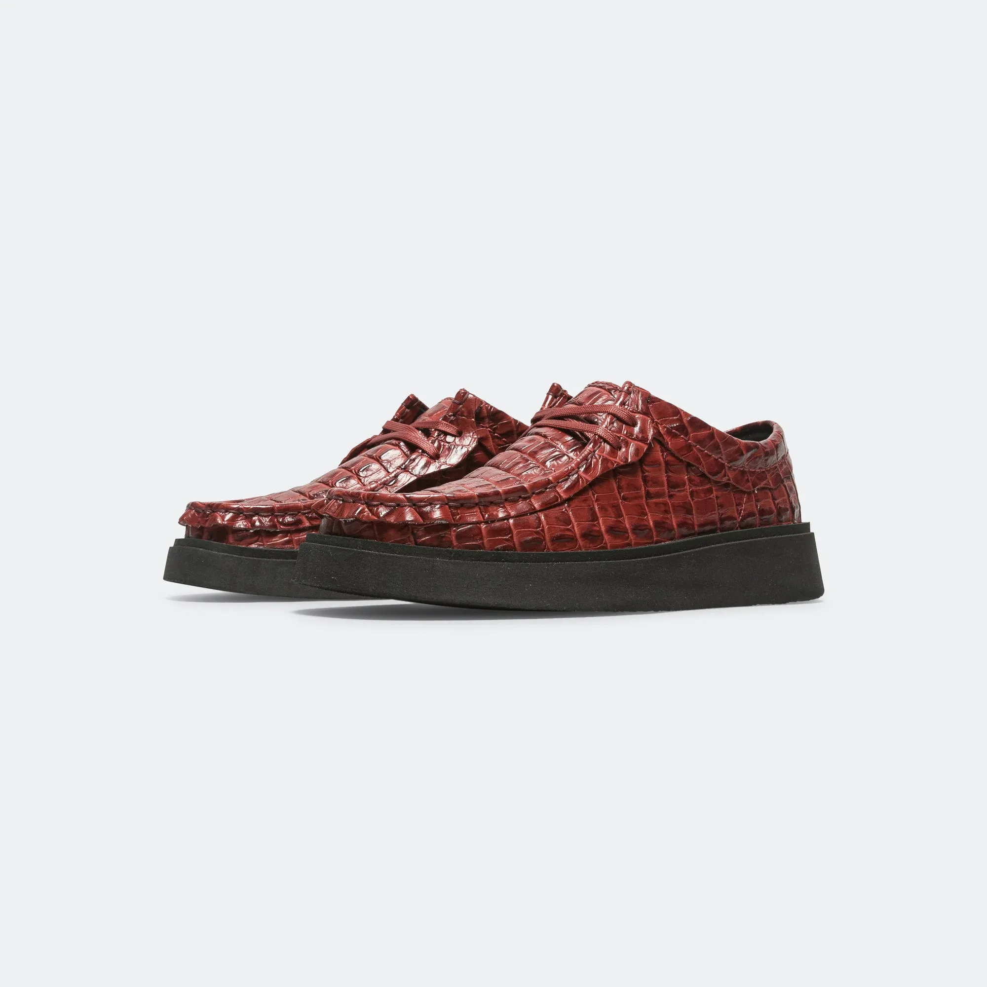 Clarks Shoes CUR Torview x Martine Rose - Burgundy Leather