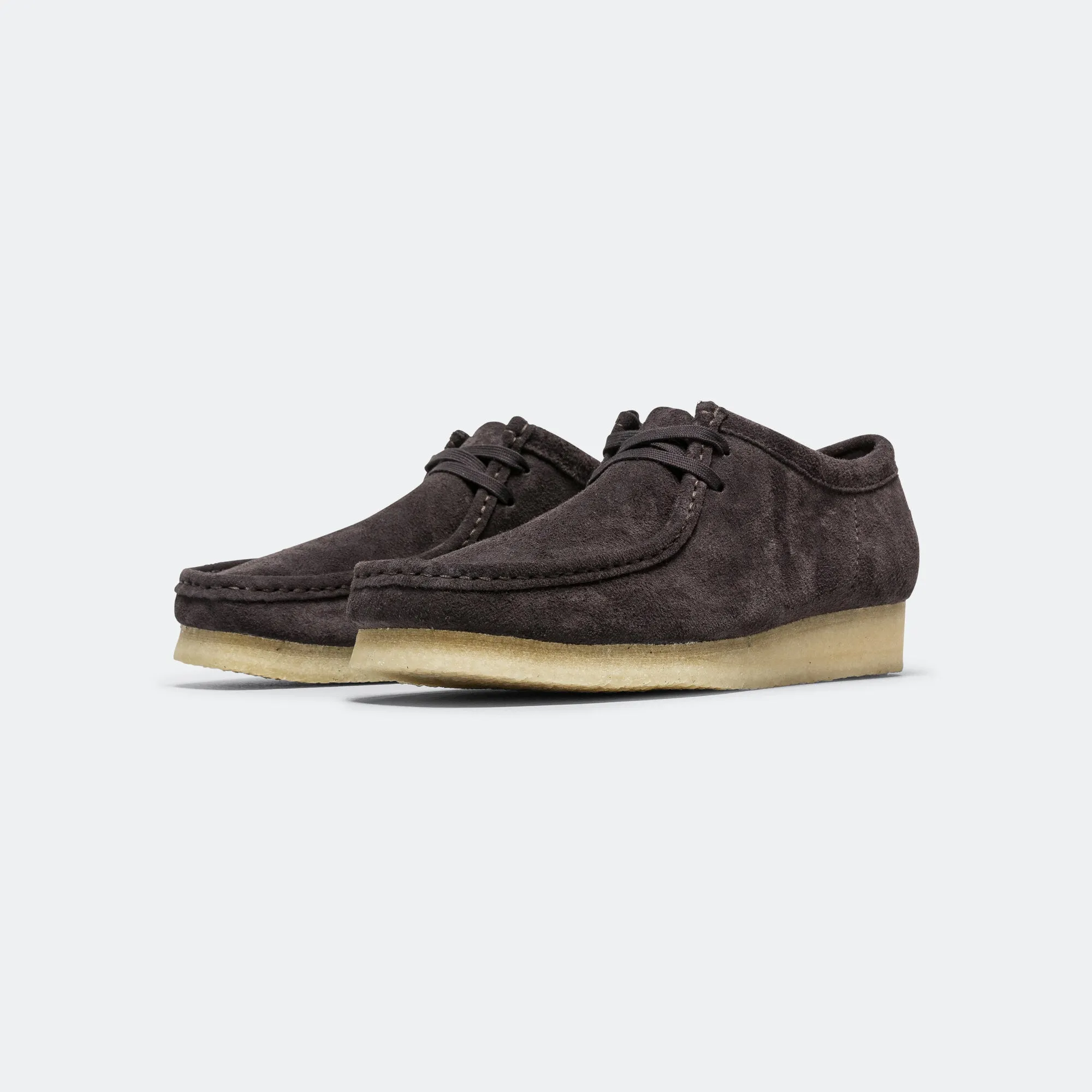 Clarks Shoes Wallabee - Brown Slate Suede