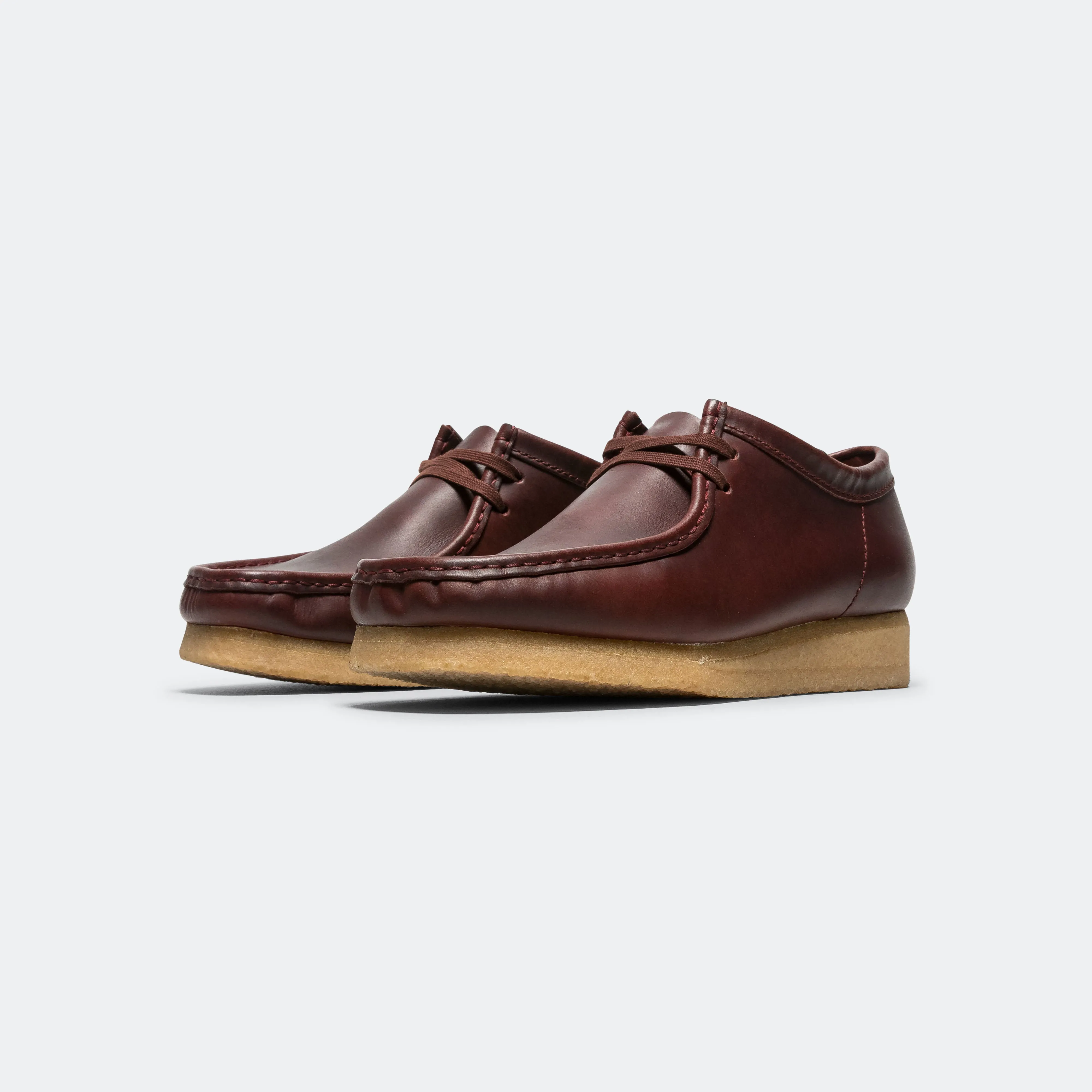 Clarks Shoes Wallabee - Deep Red Leather