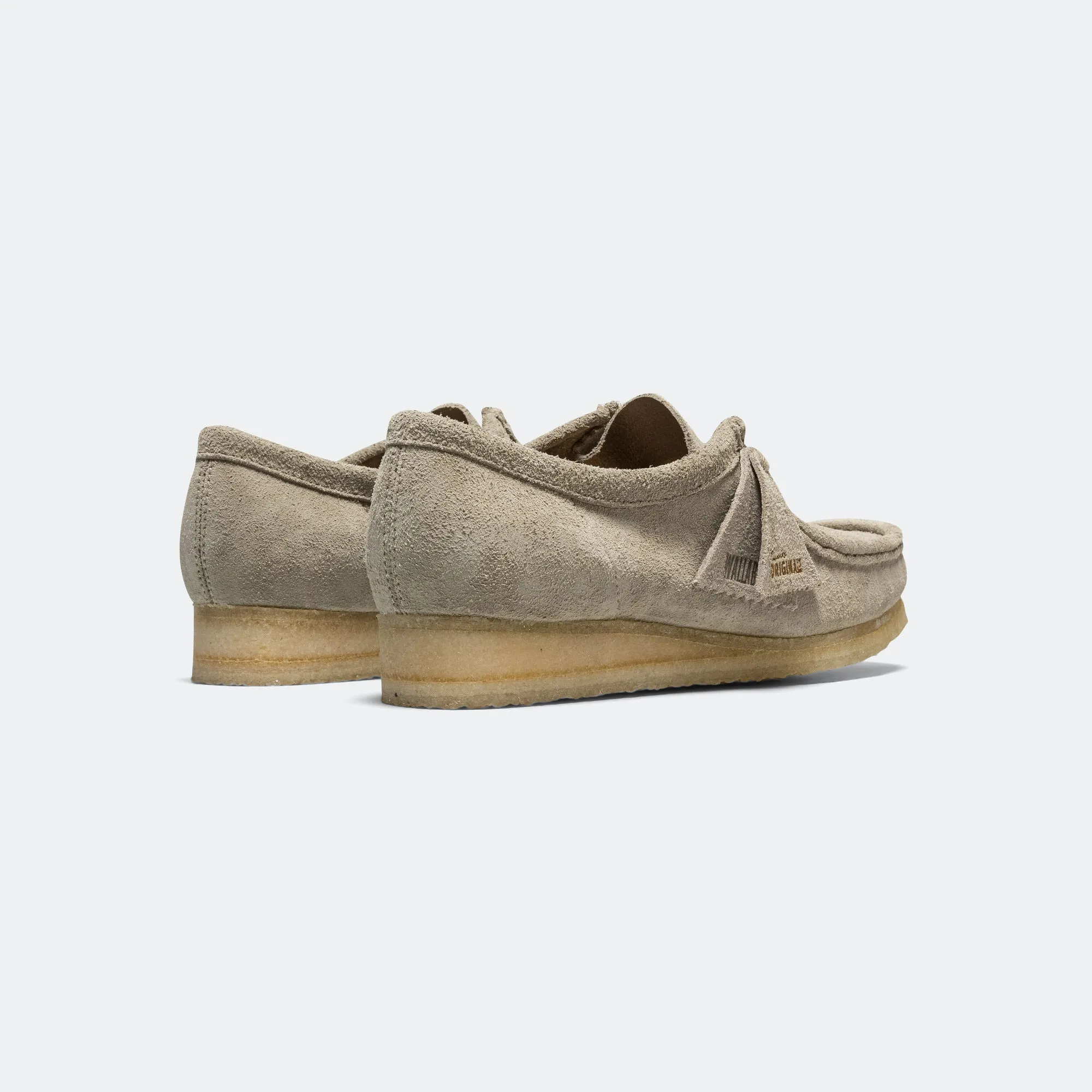 Clarks Shoes Wallabee - Pale Grey Suede